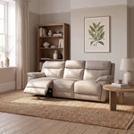 Tranquil 3 Seater Recliner Sofa - 3 Seater Sofa 2 Power Recliners Fabric - Power Recliner with USB 3 Seater Sofas Sterling Home 2
