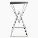 Turin Console Table - Console Table Clear Glass / Stainless Steel Tables Sterling Home 3