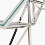 Turin Console Table - Console Table Clear Glass / Stainless Steel Tables Sterling Home 5