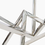 Turin Side Table - Lamp Table Clear Glass / Stainless Steel Tables Sterling Home 4