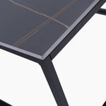 Tyler Square Nest of Coffee Tables - Square Coffee Nest of 2 Tables Black Ceramic Top / Black Powder Coated Metal Legs Tables Sterling Home 6