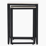 Tyler Nest of Side Tables - Nest of Tables White Ceramic Top / Black Powder Coated Metal Legs Tables Sterling Home 2