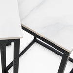 Tyler Nest of Side Tables - Nest of Tables White Ceramic Top / Black Powder Coated Metal Legs Tables Sterling Home 5