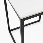 Tyler Nest of Side Tables - Nest of Tables White Ceramic Top / Black Powder Coated Metal Legs Tables Sterling Home 6