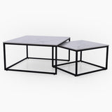 Tyler White Ceramic Nest of 2 Coffee Tables