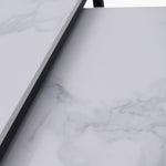 Tyler Square Nest of Coffee Tables - Square Coffee Nest of 2 Tables White Ceramic Top / Black Powder Coated Metal Legs Tables Sterling Home 4