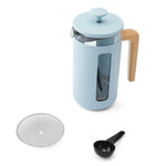La Cafetiere Blue 8 Cup Pisa Cafetiere - LC Pisa Cafetiere 8 Cup Sky Blue Wood Handle Sterling Home 2