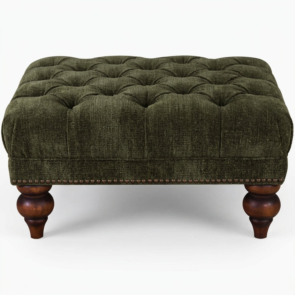 Violet Footstool - Footstool Fabric Standard Footstools Sterling Home 3