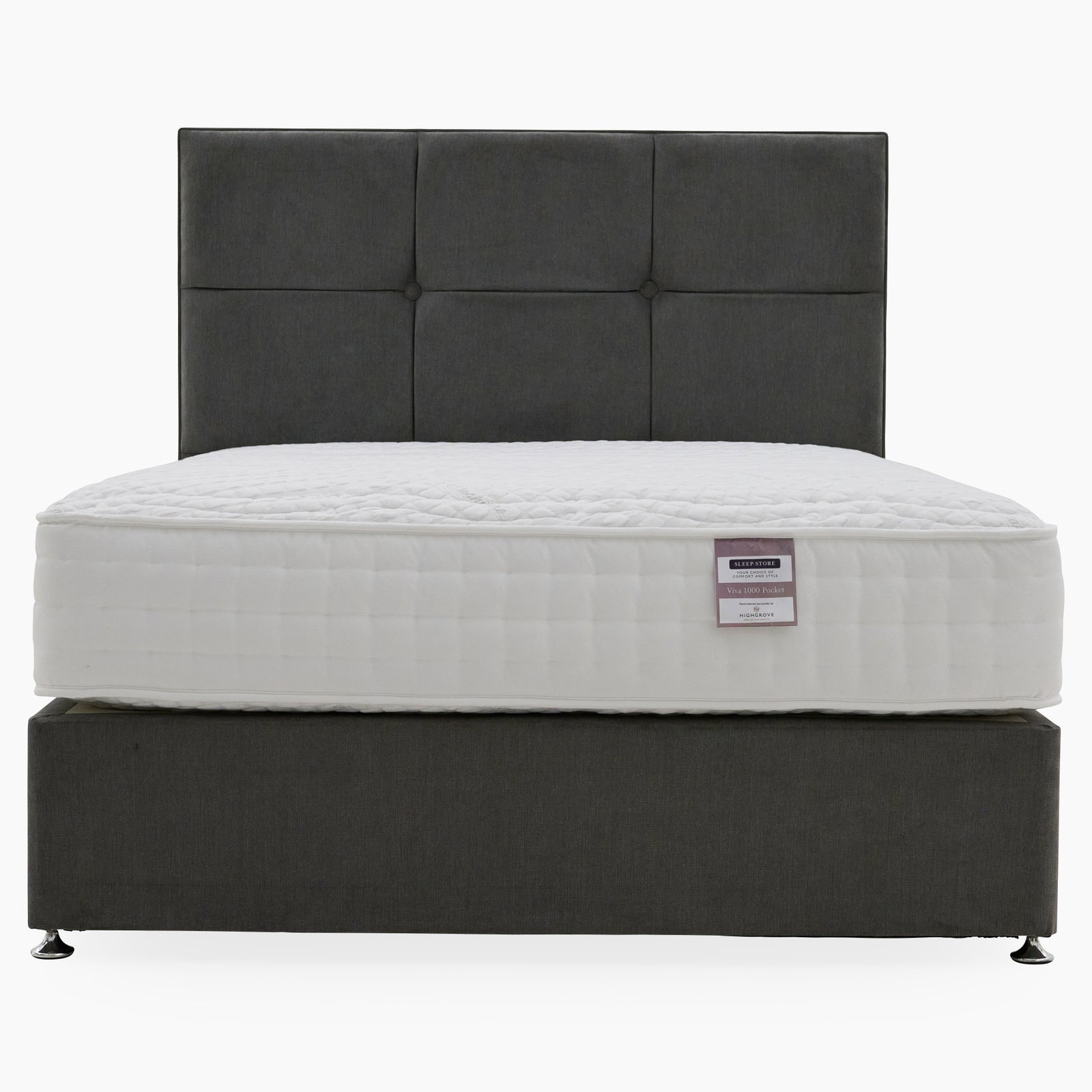 Highgrove Viva 1000 Divan Bed Set - Divan Set 150 x 200cm - King Sterling Home 4