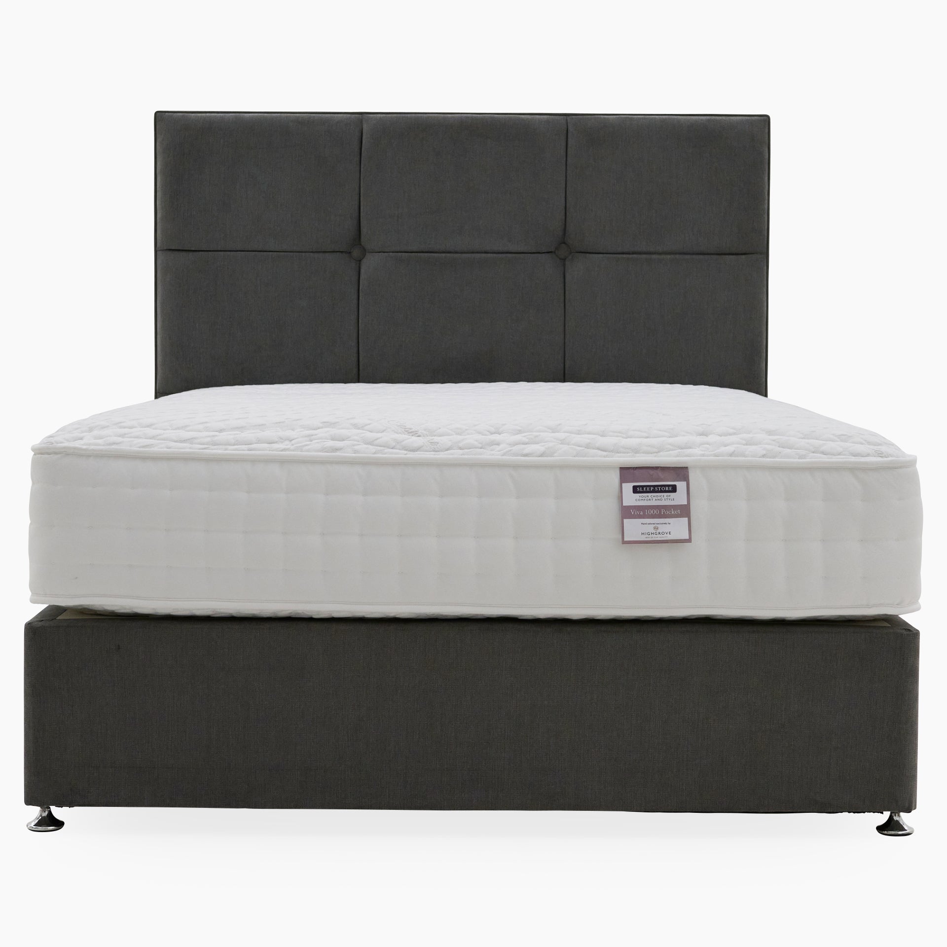 Viva 1000 Divan Bed Set - Divan Set 180 x 200cm - Super King Sterling Home 4