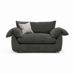 Vogue Williams Bayswater Loveseat - Cuddler Matt Chenille Loveseats Sterling Home 4 Matt Chenille Midnight