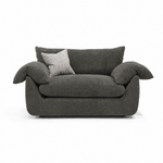 Vogue Williams Bayswater Loveseat - Cuddler Matt Chenille Loveseats Sterling Home 2 Matt Chenille Mushroom