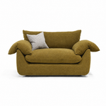 Vogue Williams Bayswater Loveseat - Cuddler Matt Chenille Loveseats Sterling Home 1 Matt Chenille Old Gold