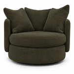 Vogue Williams Piccadilly Large Swivel Chair - Large Swivel Chair Matt Chenille Armchairs Sterling Home 3 Matt Chenille Olive
