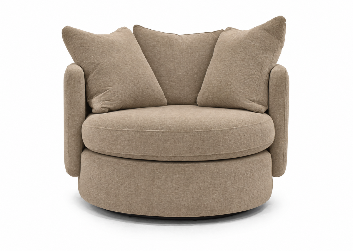 Vogue Williams Piccadilly Large Swivel Chair - Large Swivel Chair Matt Chenille Armchairs Sterling Home 6 Matt Chenille Stone