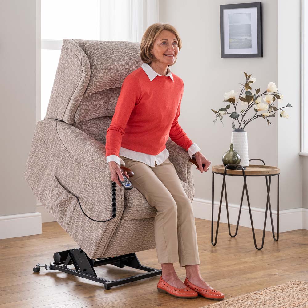 Westbury Standard Recliner Armchair - Standard Single Motor Recliner Fabric - Power Recliner with USB Sterling Home 13