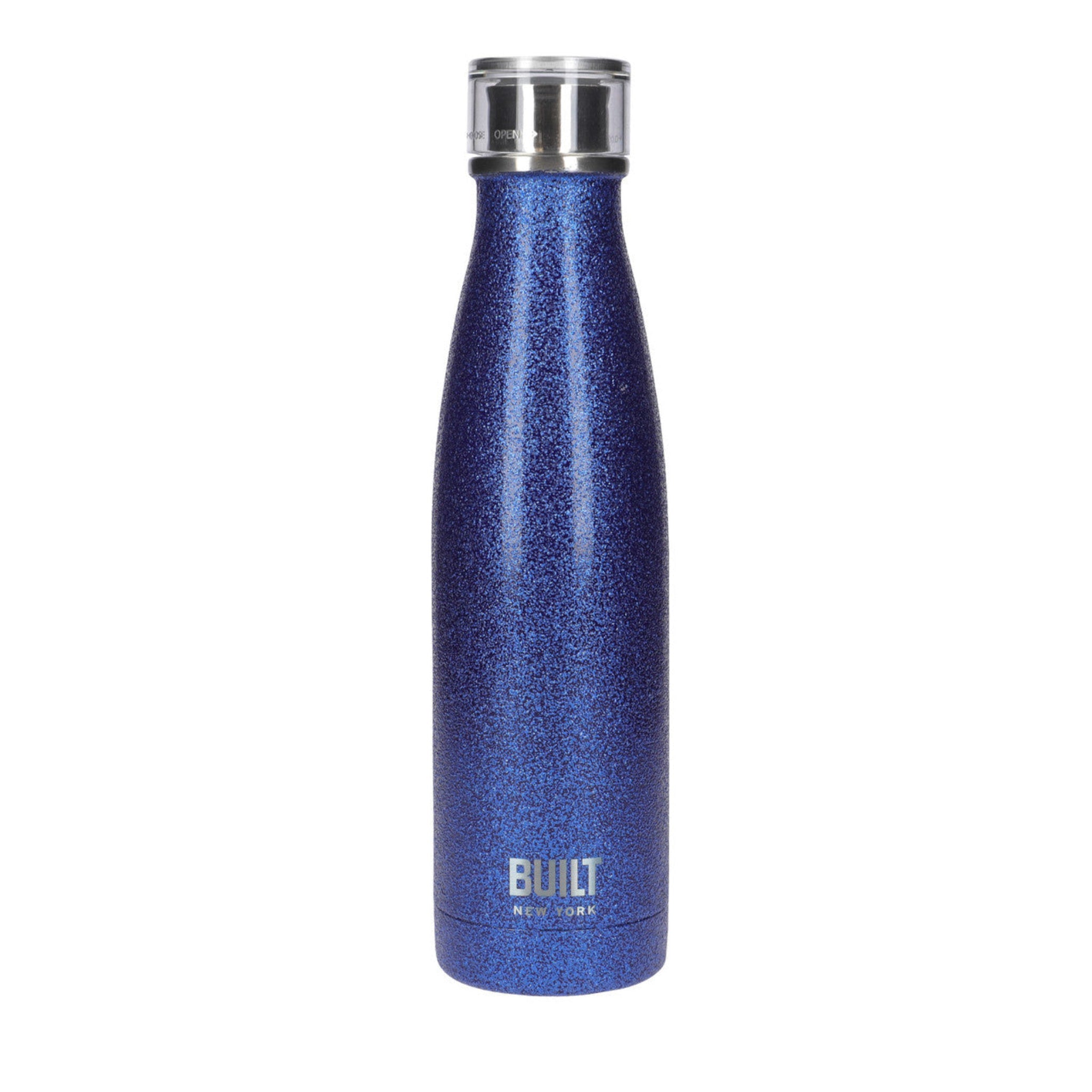 Built Perfect Seal Blue Water Bottle - Built Water Bottle Aqua Glitter 500ML Sterling Home 1