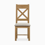 Willowmere Dining Chair - X Back Dining Chair Oak Chairs Sterling Home 1