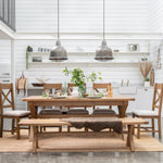 Willowmere Cross Leg Extending Dining Table & 4 Chairs Set Tables Sterling Home 1