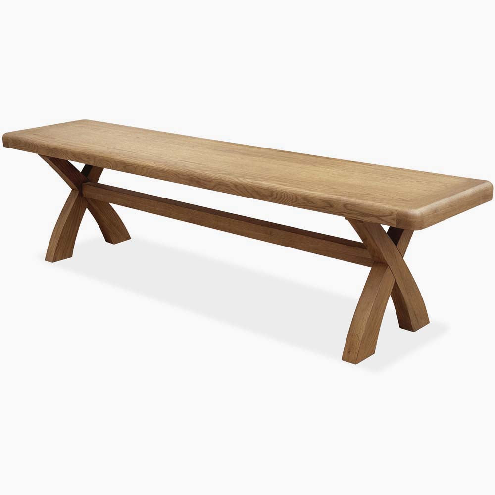 Willowmere Cross Leg Extending Dining Table, Bench & 4 Chairs Set Tables Sterling Home 5