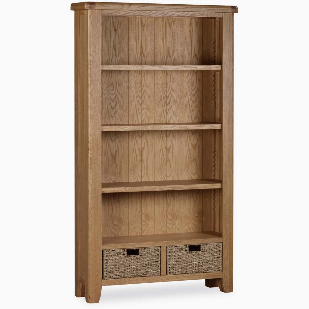 Willowmere Large Bookcase - Large Bookcase Oak Storage Sterling Home 3