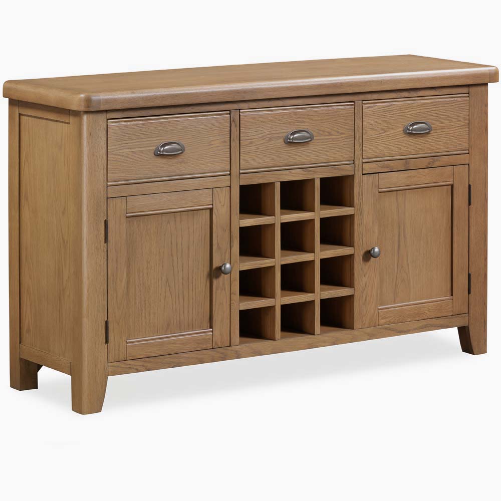 Willowmere Wide Sideboard - Wide Sideboard Oak Storage Sterling Home 3