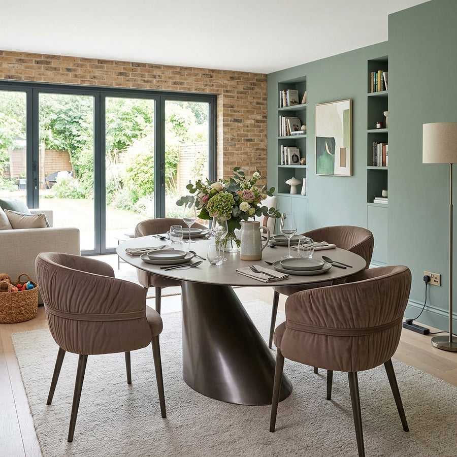 Wynter Dining Table & 4 Chase Chairs Set Sterling Home 2