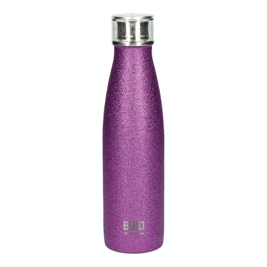 Built Purple Glitter Water Bottle - SALE Built Water Bottle Purple Glitter 500ML Sterling Home 1