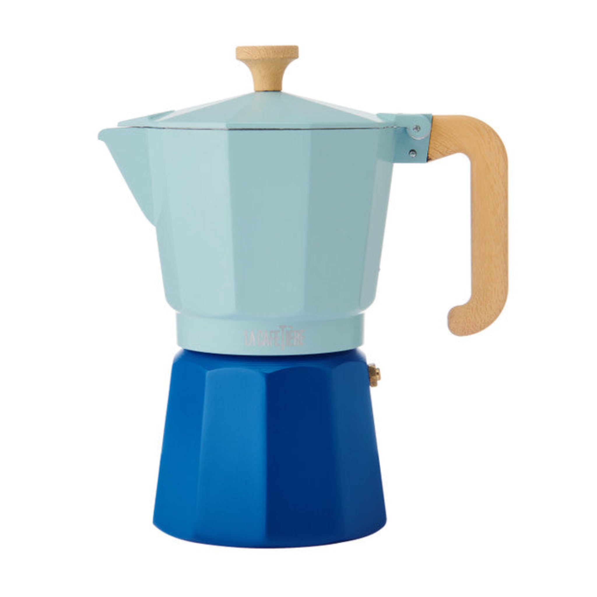 La Cafetiere Blue 6 Cup Expresso Maker - LC Espresso Maker 2 Tone 6 Cup Sky Blue Sterling Home 3