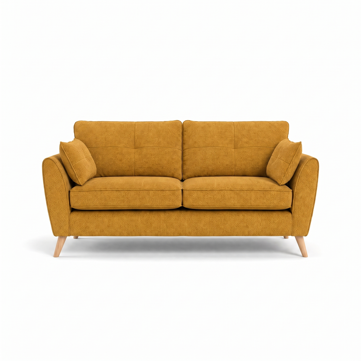 Zara 3 Seater Sofa - 3 Seater Sofa 3 Seater Sofas Sterling Home 23 Kensington Mustard Light Feet