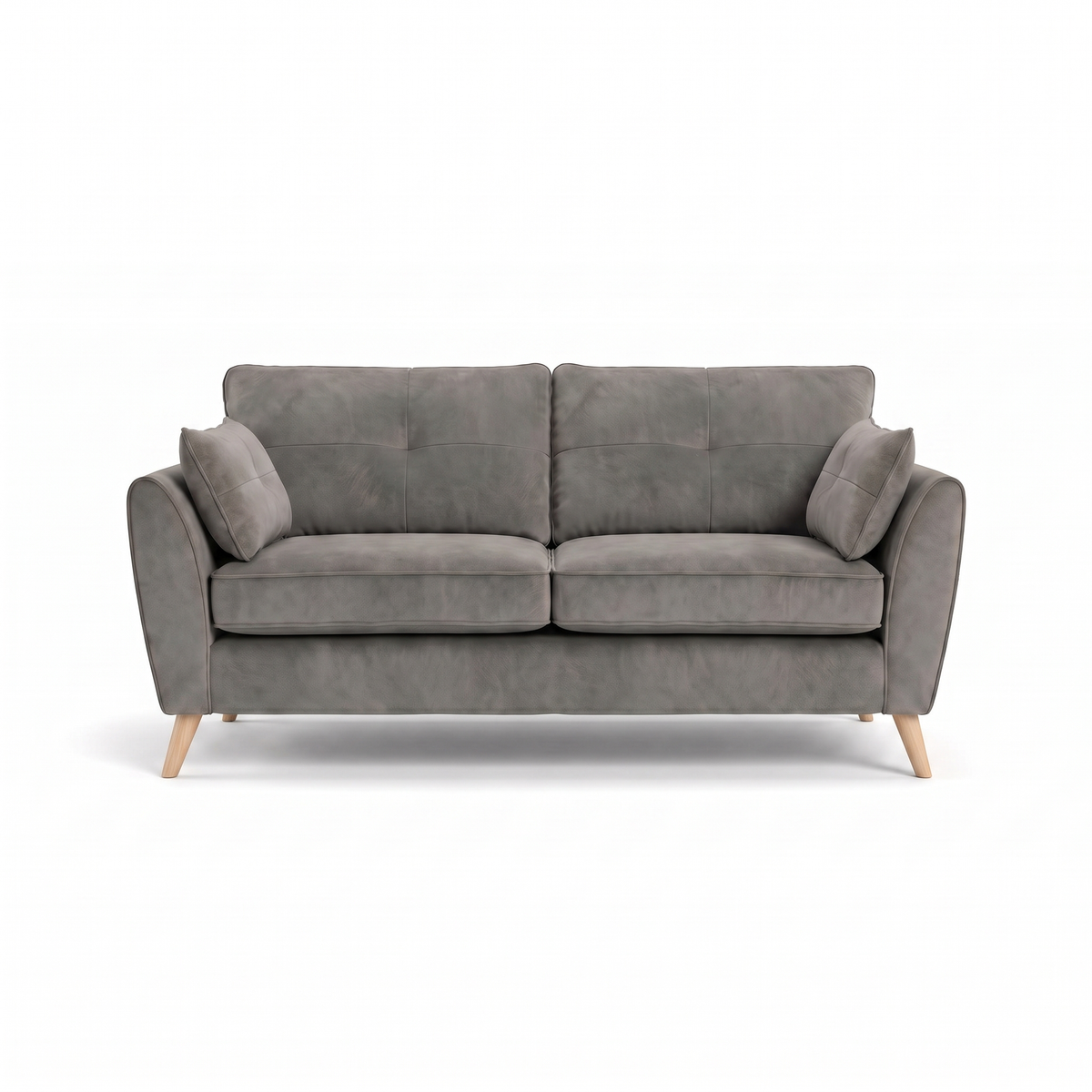 Zara 3 Seater Sofa - 3 Seater Sofa 3 Seater Sofas Sterling Home 14 Plush Silver Light Feet