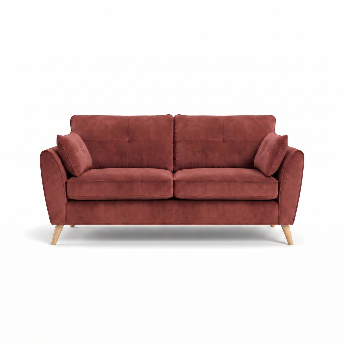 Zara 3 Seater Sofa - 3 Seater Sofa 3 Seater Sofas Sterling Home 24 Plush Oxblood Light Feet