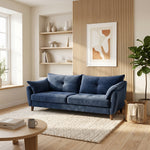 Zara 4 Seater Sofa - 4 Seater Sofa — Plush Navy, gallery image 1