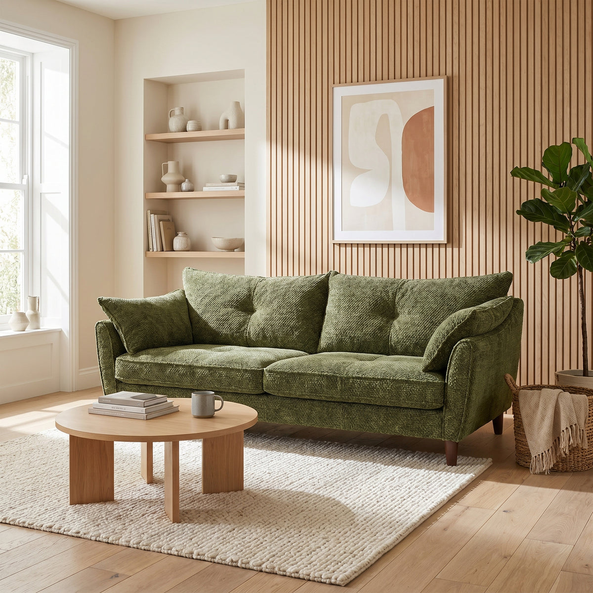Zara 4 Seater Sofa - 4 Seater Sofa — Kingstown Moss, gallery image 1