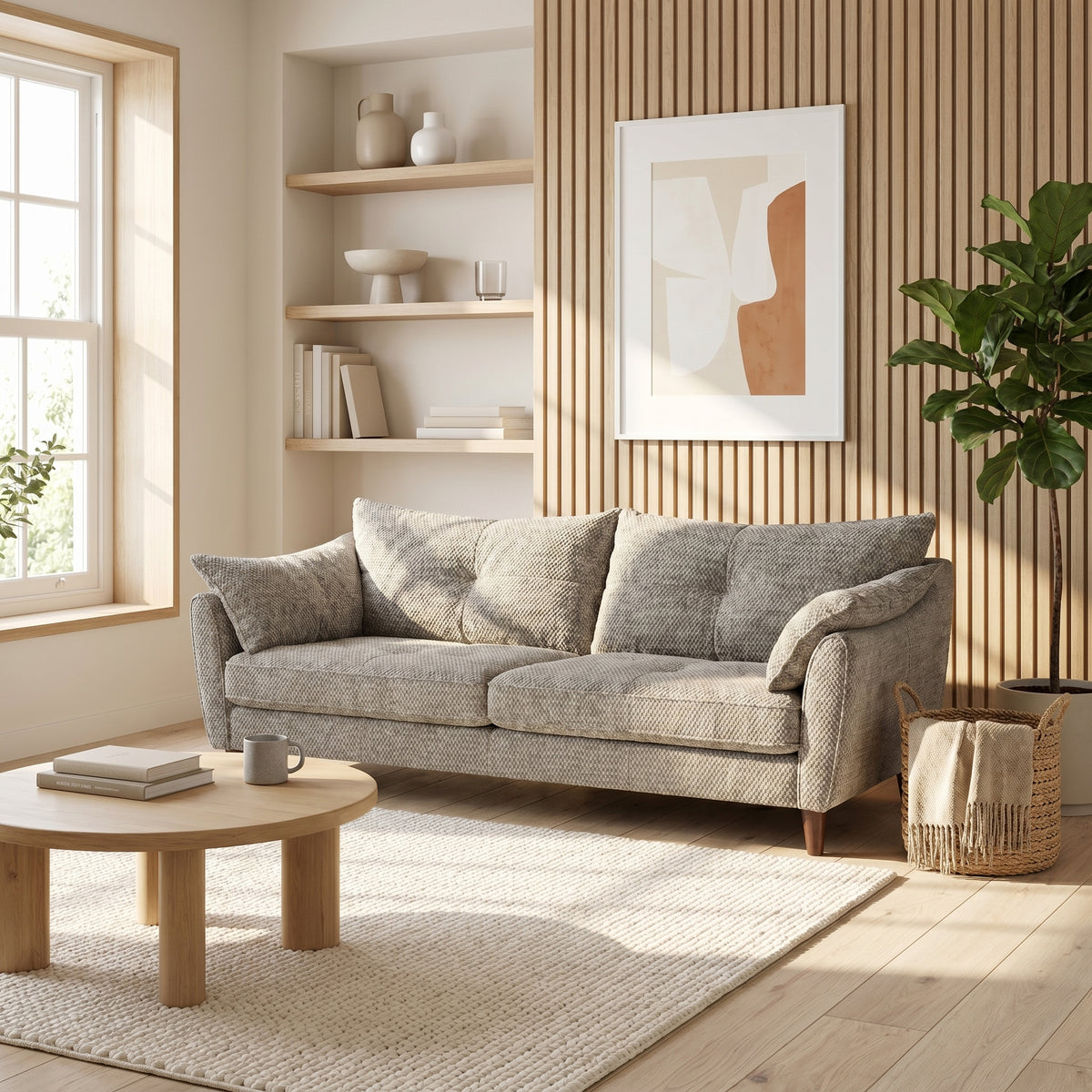 Zara 4 Seater Sofa - 4 Seater Sofa — Kingstown Mink, gallery image 1