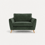 Zara Cuddler - Cuddler Loveseats Sterling Home 22 Plush Emerald Light Feet