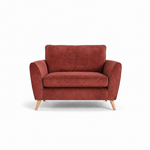 Zara Cuddler - Cuddler Loveseats Sterling Home 23 Plush Oxblood Light Feet