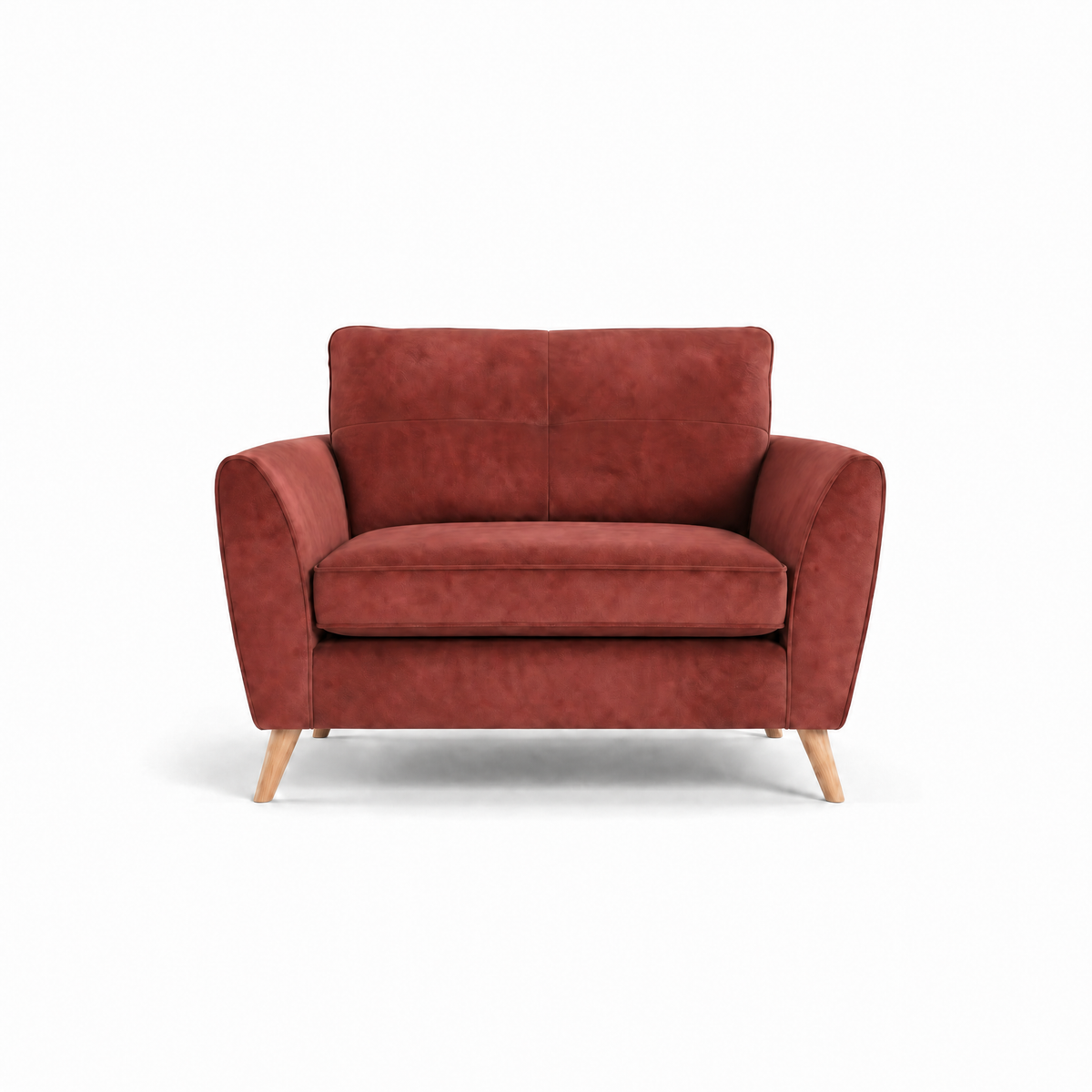 Zara Cuddler - Cuddler Loveseats Sterling Home 23 Plush Oxblood Light Feet