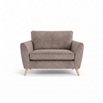 Zara Cuddler - Cuddler Loveseats Sterling Home 19 Plush Pebble Light Feet