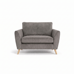 Zara Cuddler - Cuddler Loveseats Sterling Home 20 Plush Silver Light Feet