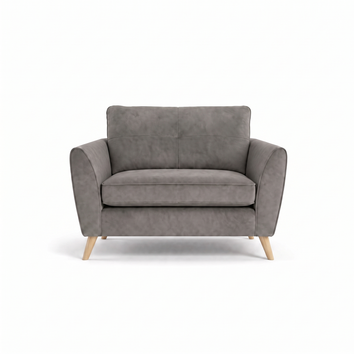 Zara Cuddler - Cuddler Loveseats Sterling Home 20 Plush Silver Light Feet