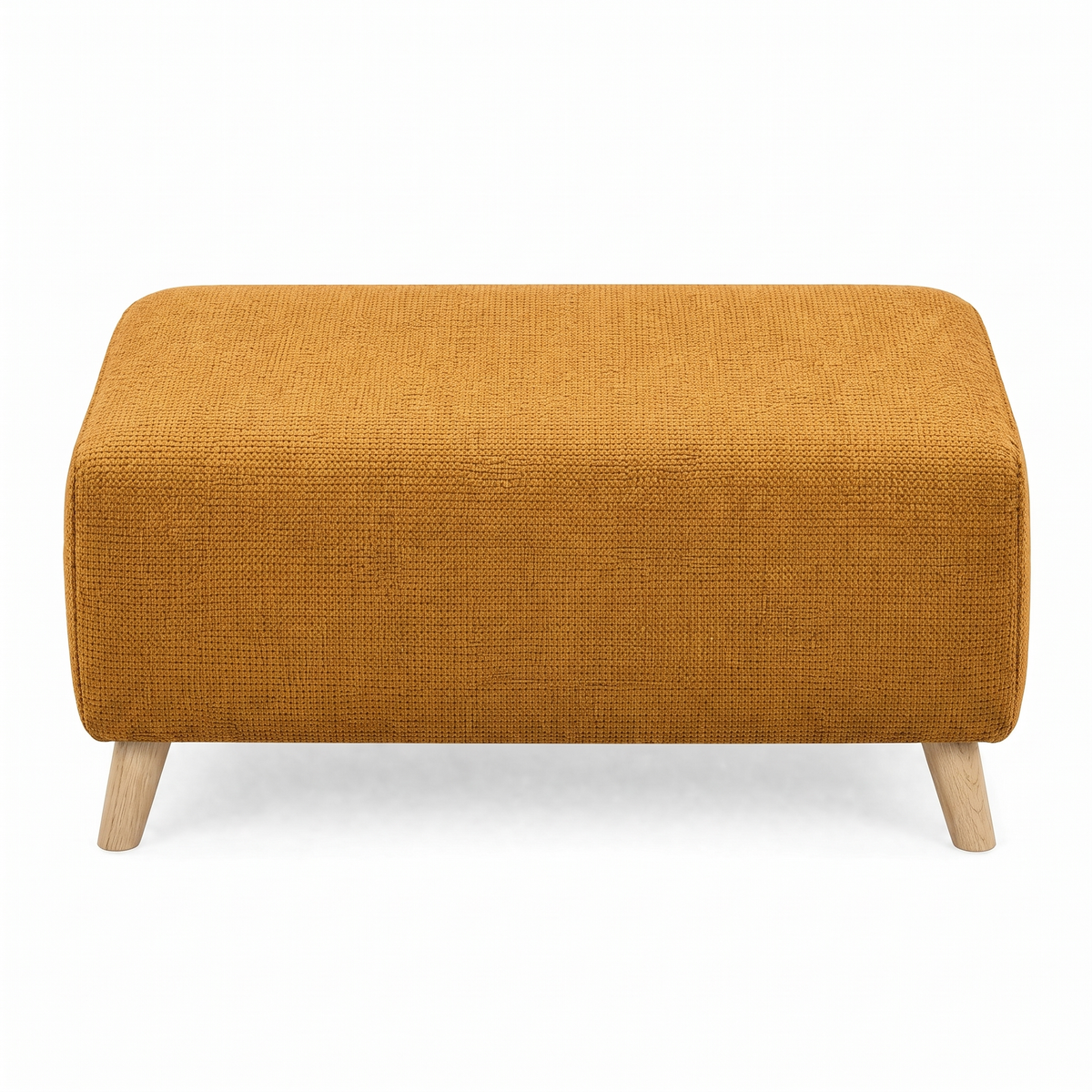 Zara Footstool - Footstool Footstools Sterling Home 21 Kensington Mustard Light Feet