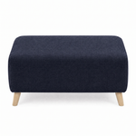 Zara Footstool - Footstool Footstools Sterling Home 20 Kensington Navy Light Feet