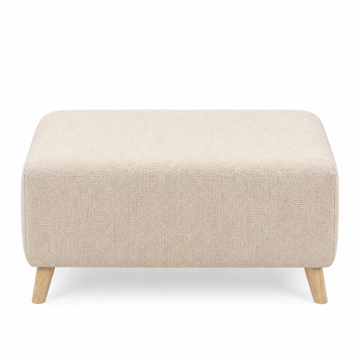 Zara Footstool - Footstool Footstools Sterling Home 18 Kensington Cream Light Feet
