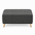 Zara Footstool - Footstool Footstools Sterling Home 16 Kensington Graphite Light Feet