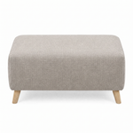 Zara Footstool - Footstool Footstools Sterling Home 17 Kensington Mink Light Feet