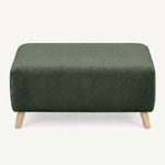 Zara Footstool - Footstool Footstools Sterling Home 23 Plush Emerald Light Feet