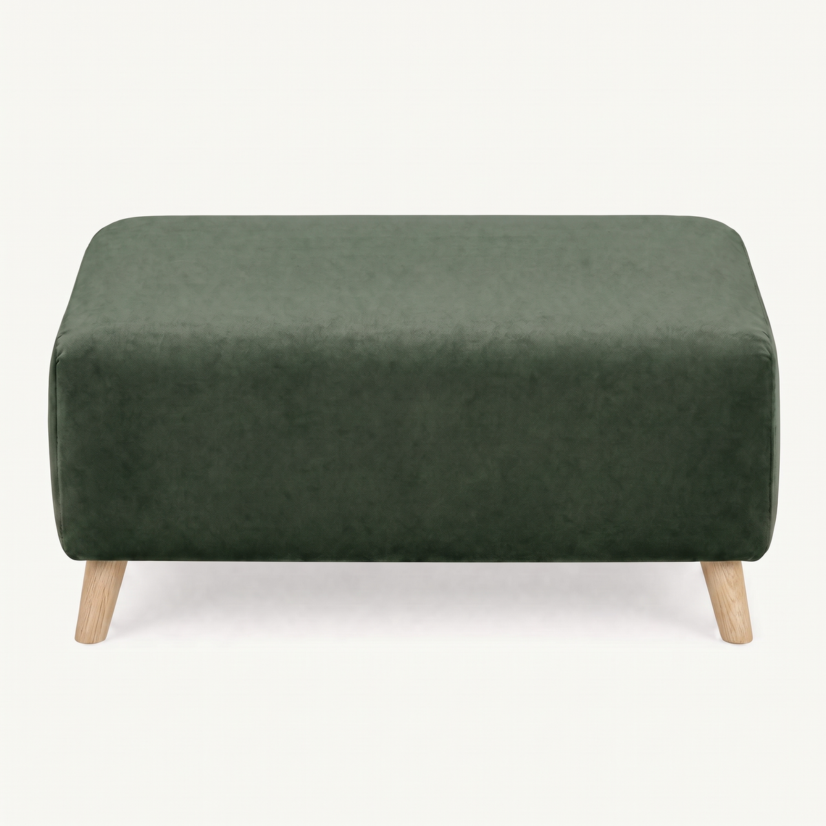 Zara Footstool - Footstool Footstools Sterling Home 23 Plush Emerald Light Feet