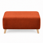 Zara Footstool - Footstool Footstools Sterling Home 22 Plush Marmalade Light Feet