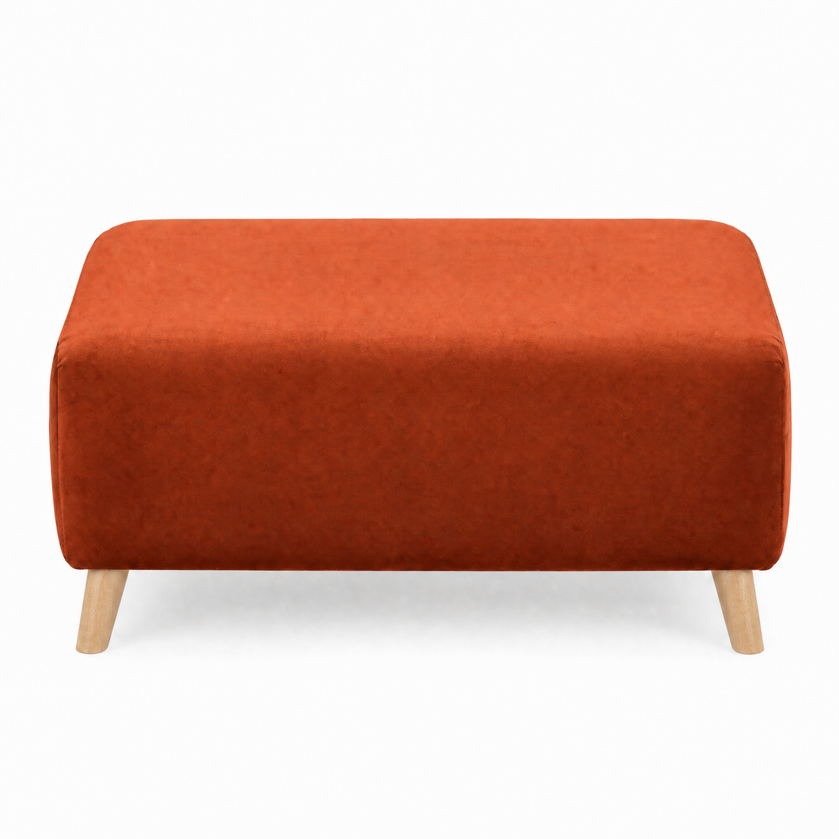 Zara Footstool - Footstool Footstools Sterling Home 22 Plush Marmalade Light Feet